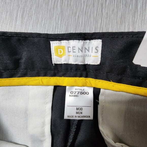 Dennis Uniform Men's Flat Front Pants Black Harbour Size 30x32 NWT - Picture 4 of 12